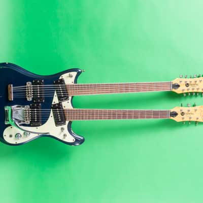 Mosrite Joe Maphis double neck 6-12 string 1966 Blue image 2