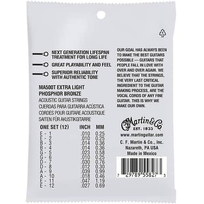 Martin MA500T Phosphor Bronze Treated Extra-Light-Gauge Strings 12-String image 2