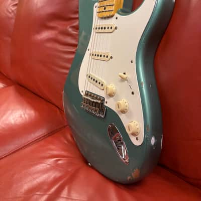 2024 Fender Custom Shop Limited Edition '57 Stratocaster Reissue Relic Faded Sherwood Metallic Green image 7