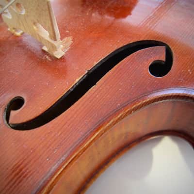 Lamy JTL French Violin 4/4 Antonio Stradivarius Model Circa-1930s-1940s-Reddish Varnish image 17