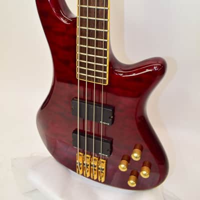 Schecter Diamond Series Elite-4 4-String Bass Guitar, Crimson Red image 3