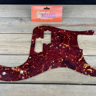 Real Life Relics Aged Precision P Bass® Pickguard Red Tortoise 3 Ply 13 Hole    [PGAN1]
