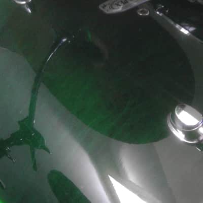 VTG MAPEX 24"x18" Maple Bass Drum Emerald Green "Pro M" 10 Lug No Holes- Gorgeous image 3