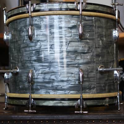 1950's Gretsch Progressive Jazz in Midnight Blue Pearl 14x20 14x14 8x12 image 6