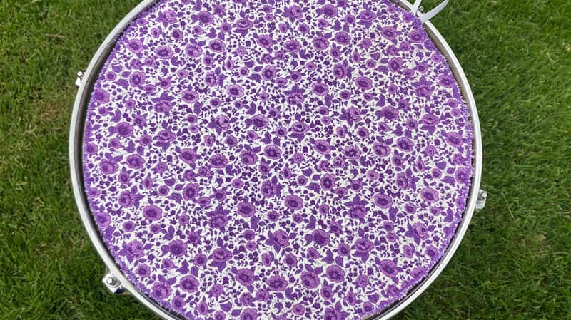 13" single layer cloth drum cover - dampener - partial mute - compare to Drum Tortillas Quesadilla or Big Fat Snare image 1