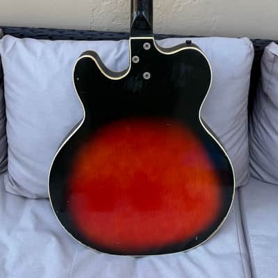 Rare Vintage 1960’s Harmony Vibrajet H66 Hollowbody Electric Guitar & Hardcase image 8