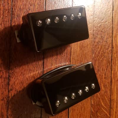 Gibson 57 Classic, Classic Plus Humbucker Set, Black Nickel/Chrome Pickups for Les Paul SG Explorer V image 3