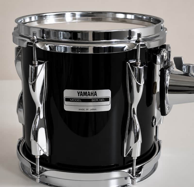 Yamaha 9000 Recording Custom 8"×8" Tom – Made in Japan – Original Piano Black image 1