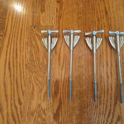 Ludwig Lot 2: (8) vintage Club Date bass drum tension rods & claws, 1960s all excellent! image 2