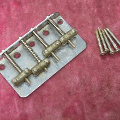 Vintage Pre-CBS Fender Bass Bridge Plate - Precision Jazz - Saddles, 1950's 1960's,  100% original Pre-CBS part! image 1