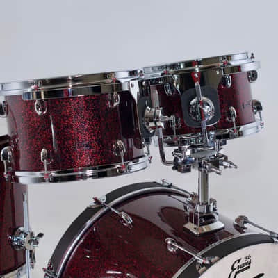 TreeHouse Custom Drums 5-Piece Maple Drumset - Red Galactic Wrap image 3