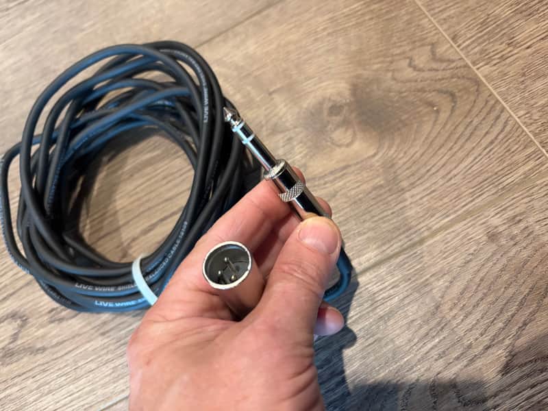 Live Wire studio-20' male XLR to 1/4" balanced mic cable image 1
