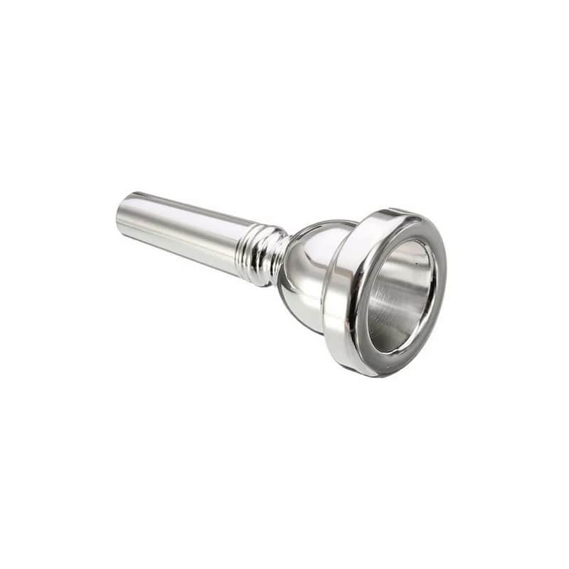 Solid Brass Trombone Mouthpiece, Silver Plated, 12C image 1