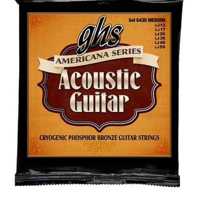 GHS Americana Phosphor Bronze Acoustic Guitar Strings, 13-56, Medium image 2