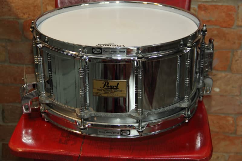 RARE Pearl Free-Floating Steel - COS 14"X6.5 snare Japan 1st gen image 1