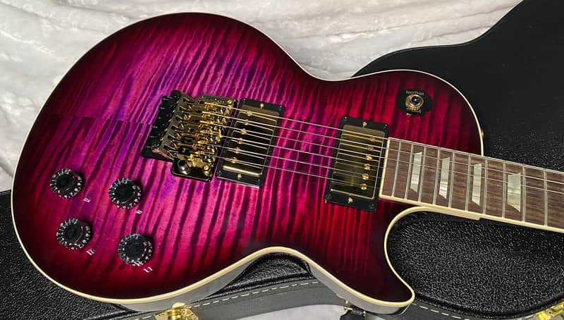 NEW! Gibson Custom Les Paul Axcess Standard Figured Top Floyd Rose Electric Guitar - Greatest Hits II - Authorized Dealer - Tri-Berry Burst - WOW! 8.45lbs - G07676 image 1