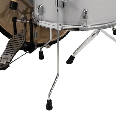 PDP Center Stage 5-Piece Drum Kit with Hardware Cymbals and Throne - Diamond White Sparkle (PDCE2215KTDW) imagen 8