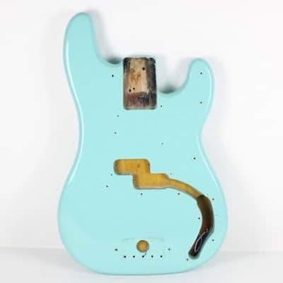 1976 Fender Precision Bass BODY Seafoam Green/Blue ~PRO Re-Fin~ Early-CBS USA 1970s image 1