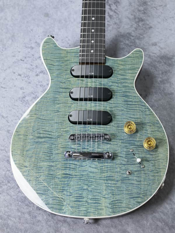 Kz Guitar Works    Solid-T 3S11 T.O.M (Kz One Solid 3S11 T.O.M)  (USED)  -See-Through WATER BLUE- image 1