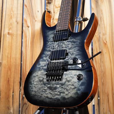 Dean Exile Select Floyd Neck Thru Archtop GTBB Gloss Trans Black Burst 6-String image 1