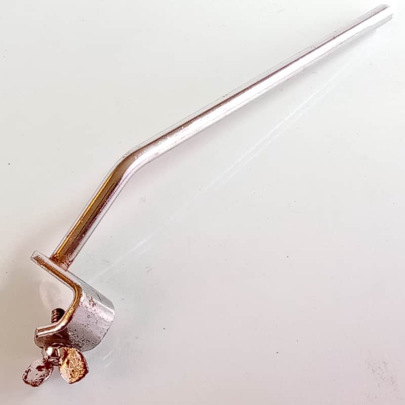 Ludwig Bass Drum Clamp-On Spur Leg Spike Vintage 40s Chrome Walberg&Auge W&A US image 1