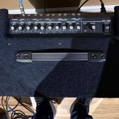 Roland KC-400 keyboard amplifier. 150 watts with 12” speaker, horn tweeter, 4-channel mixer, XLR mic 2018 - Black image 3
