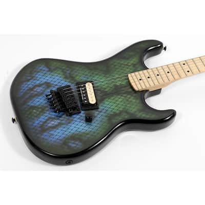 Kramer Baretta "Viper" Electric Guitar Regular Snakeskin Green Blue Fade image 3
