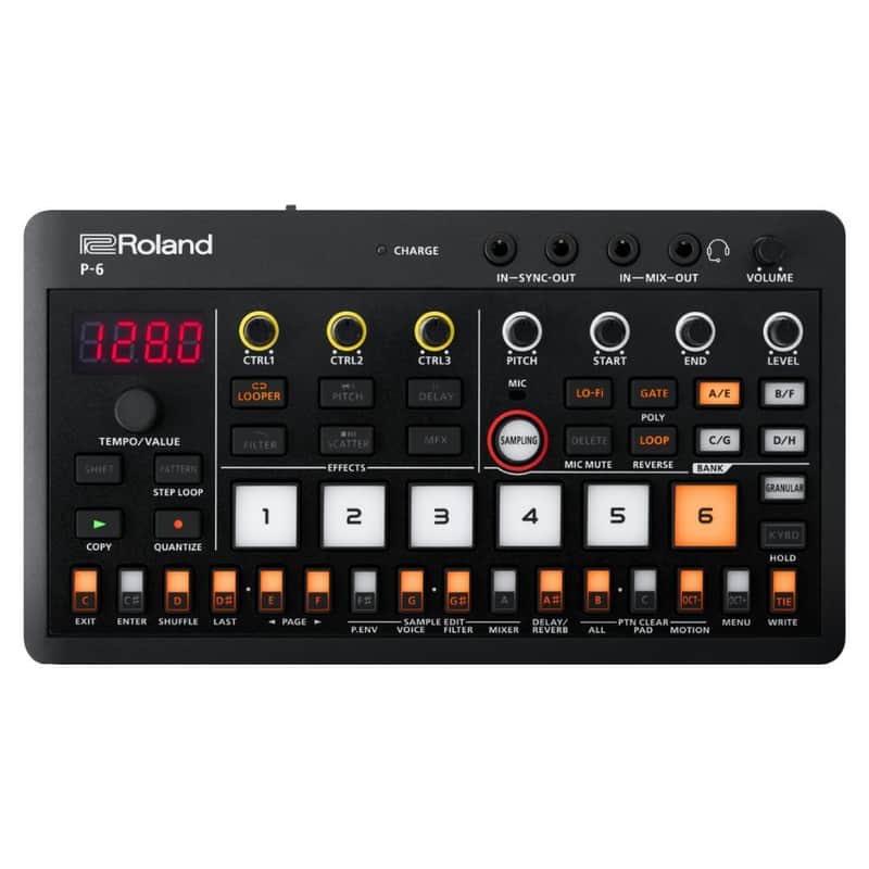 Roland AIRA P-6 Compact Creative Sampler with Onboard Mic, Analog Inputs and Step Sampling for Music Creators image 1