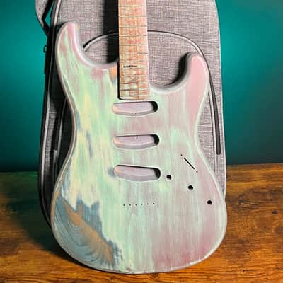 Warmtone Custom Guitars Strat Style Body & Neck W/ Case "Old Winter" Nitro image 3