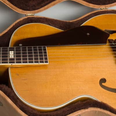 Epiphone  Spartan Arch Top Acoustic Guitar (1946), ser. #54483, brown hard shell case. image 14
