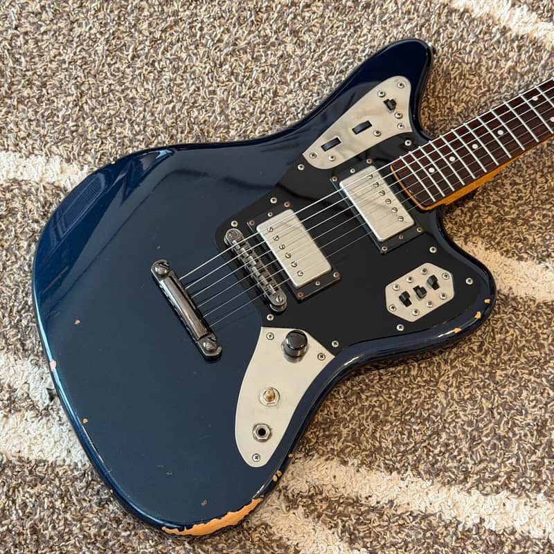 1999-2002 Fender MIJ JGS-78/86 J-Craft Jaguar Special HH Gunmetal Blue GMB Matching Headstock Made in Japan