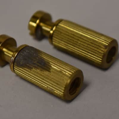 1980s Schecter USA Stop Tailpiece Studs And Bushings Set Gold Brass NOS image 1