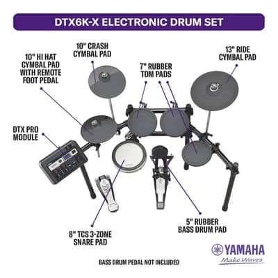 Yamaha DTX6K-X Electronic Drum Set image 2