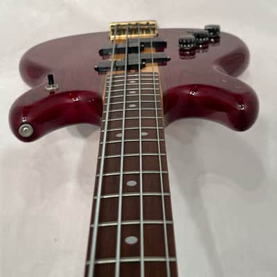 Vantage VP-795B 4 String Bass Guitar 1981 Left Hand LEFTY Transparent Red made inJapan Matsumoku image 13
