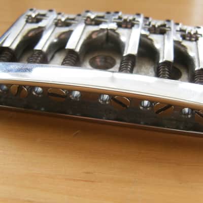 Schaller 3D-6 Guitar Bridge and saddles assembly for 6 string chrome image 3