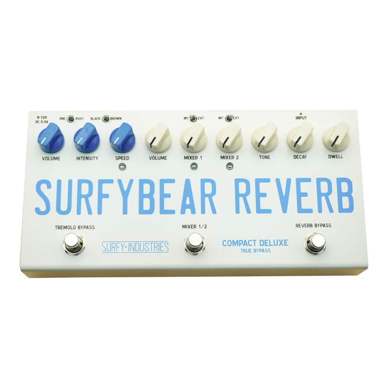 Surfy Industries SurfyBear Compact Deluxe V1.0 Reverb Pedal image 1