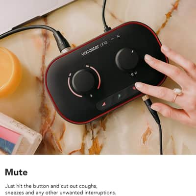 Focusrite Vocaster One — Podcasting Interface for Recording as a Solo Creator. Use Auto Gain, Enhance, and Mute for Easy Podcasting. Small, Lightweight, and Powered by Computer image 6