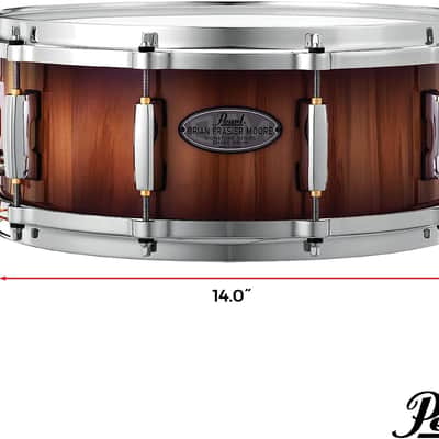 Pearl 14x5.5" Brian Frasier Moore Signature Snare Drum - Natural Burst (BFM1455S/C) image 3