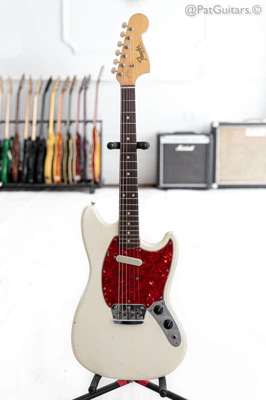1966 Fender Musicmaster II in Olympic White 6.2lbs. 23 short scale image 1