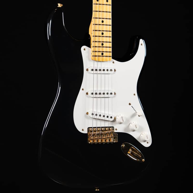 Fender Custom Shop 1955 Stratocaster - Lush Closet Classic - Black w/ Gold Hardware image 1