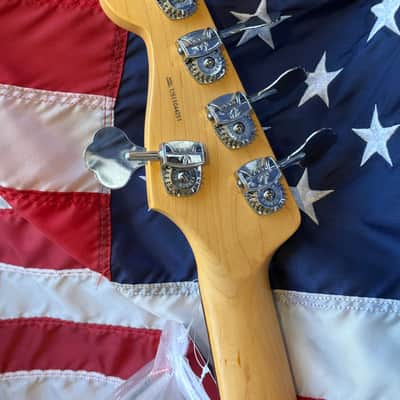 2015 Fender American Standard Jazz Bass V - Olympic White image 10