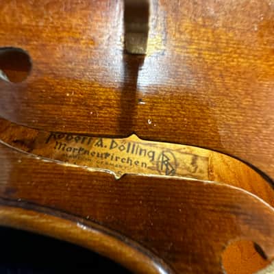 Robert A. Dolling 1920's Markneukirchen Violin 4/4 image 10
