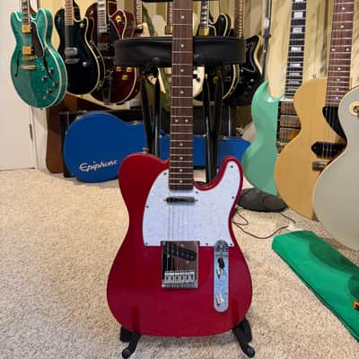 Squier FSR Bullet Telecaster Red Sparkle - Fender decal mod image 1