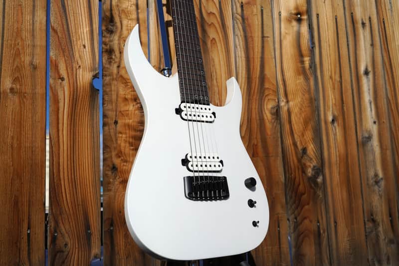 Schecter USA Custom Shop Keith Merrow KM-7 Stage w/ Fishmans - Snowblind White Gloss 7-String image 1