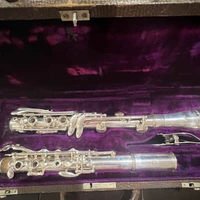 Penzel Mueller Double Wall Silver Clari-Met  Bb Clarinet 1920 - sterling silver image 2
