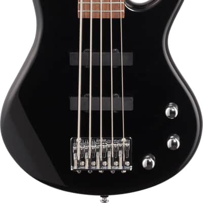 Ibanez GSRM25 Mikro Short-Scale 5-String Bass Guitar, Purpleheart Fingerboard, Black image 1