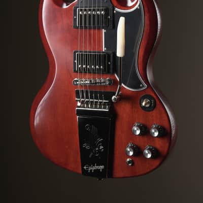 Epiphone "Inspired by Gibson Custom Shop" 1964 SG Standard Electric Guitar w/ Maestro Vibrola - Cherry Red, incl. OHSC image 7