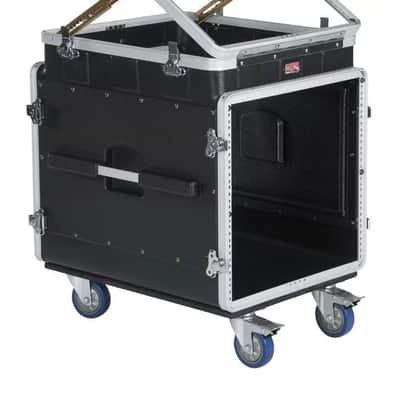 Gator GRC-12X10 PU ATA Molded PE Pop-Up Console Rack 12U Top & 10U Bottom w/ Casters image 2
