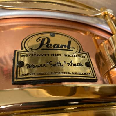 Pearl - 4x14" MSX-1440 Marvin "Smitty" Smith Signature Snare Drum,Copper with Gold-Plated Hardware - 1998 image 4