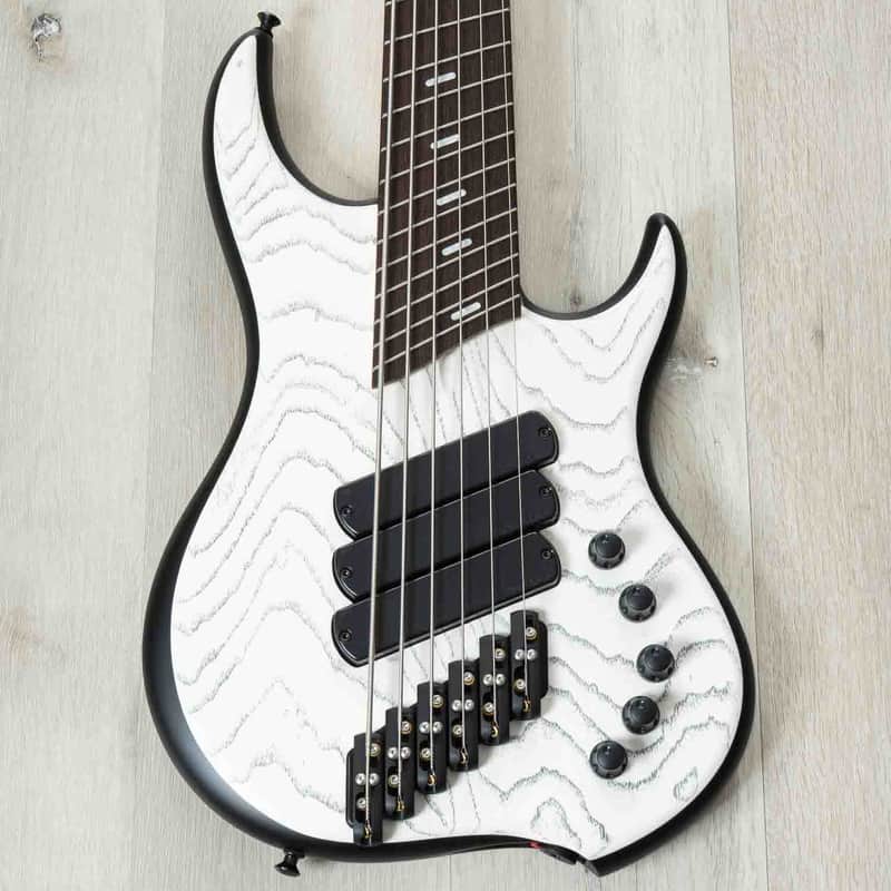 Dingwall Custom Shop Z3 Multi-Scale 6-String Bass, Wenge Fretboard, White with Black Ceruse image 1